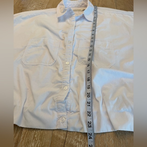 RM Rebecca Minkoff Boxy Button Down Shirt White Large - Picture 5 of 6